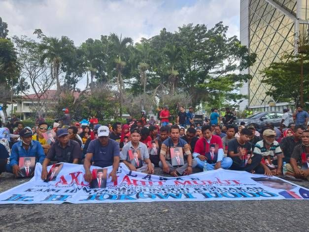 Buntut  Sengketa Lahan, Warga Kota Garo Kampar Gelar Aksi Jahit Mulut