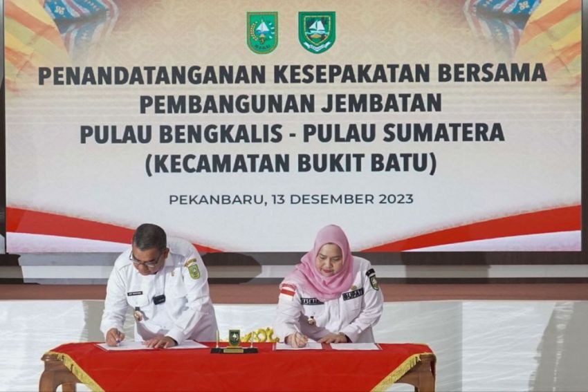 Gubri dan Bupati Sepakat Membangun Jembatan Bengkalis-Sumatera