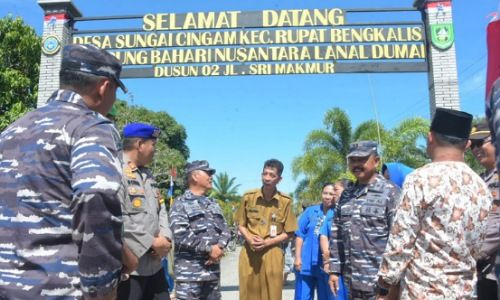 TNI AL Tetapkan Desa Sungai Cingam, Rupat Sebagai Kampung Bahari