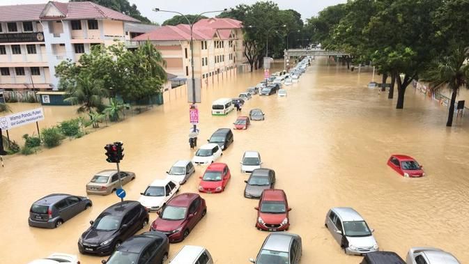 Banjir Terjang Malaysia, 28.000 Orang Mengungsi 6 Orang Tewas