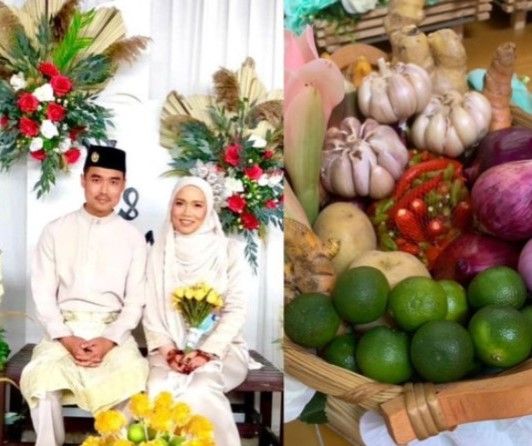 Inilah Contoh Pengantin Takut Ngutang, Seserahan Bumbu Dapur dan Tak Pakai Riasan, Eh Malah Viral