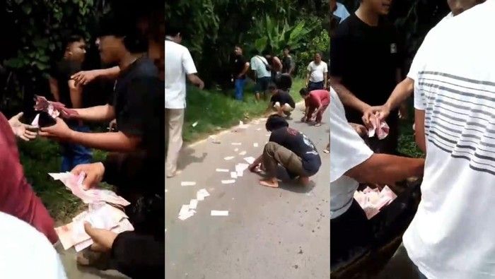 Tauke Sawit Dirampok Uang Puluhan Juta Bertaburan di Jalan