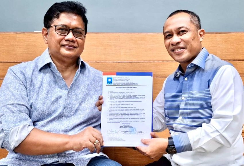 Pasangan Incumbent Kasmarni - Bagus Santoso Sah Terima Rekomendasi DPP PAN Lanjutkan 2 Periode