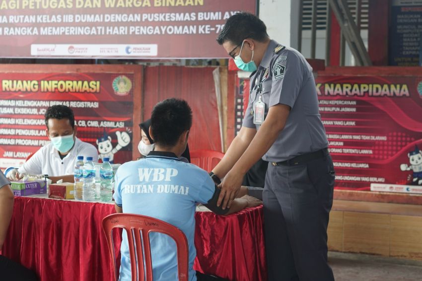 Rutan Dumai Gelar Pemeriksaan Kesehatan Bagi Petugas dan Warga Binaan