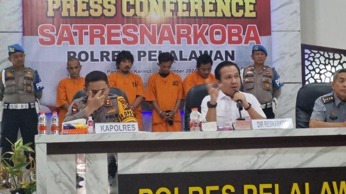 Narkoba 5 Kg dan 1.800 Ekstasi di Pelalawan Jaringan Internasional