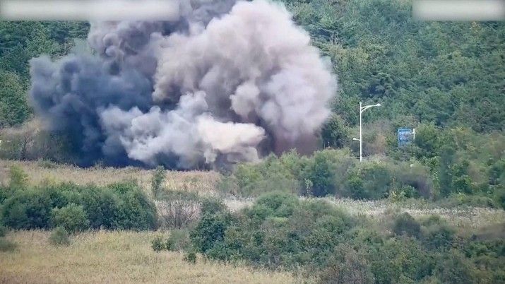 Perang antar Korea Memanas! Korut Ledakkan Jalur Penghubung