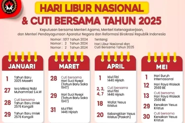 Pemerintah Tetapkan Aturan Terbaru Libur Nasional dan Cuti Bersama Buat Pekerja
