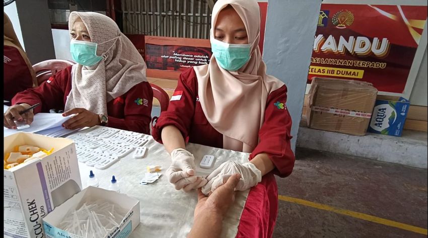 500 WBP Rutan Dumai Jalani Skrining Kesehatan Penyakit TB dan HIV