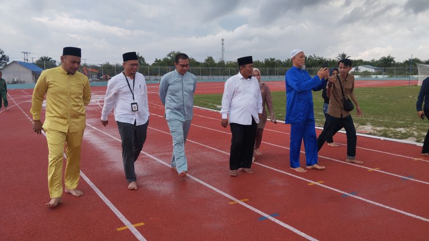 Stadion Dumai Selesai Dibangun, Wali kota dan Wawako Takjub Lihat Kondisi Di lapangan