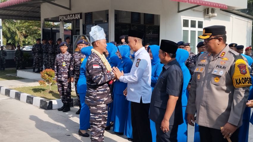 Disambut Forkopimda, Kol Laut (P) Abdul Haris Resmi Menjabat Danlanal Dumai