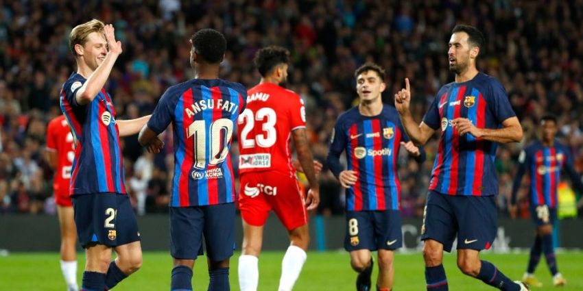 Barcelona Merayakan Kemenenangan usai Tumbangkan Dortmund 4-0