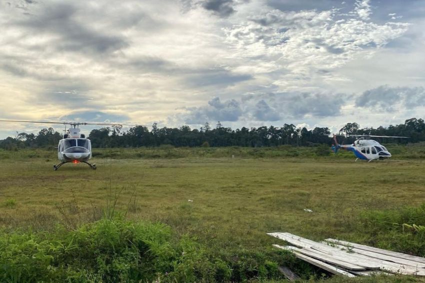 Polri Kerahkan Helikopter Misi Kemanusiaan Pencarian IPTU Tomi Samuel Marbun di Operasi AB Moskona 2025