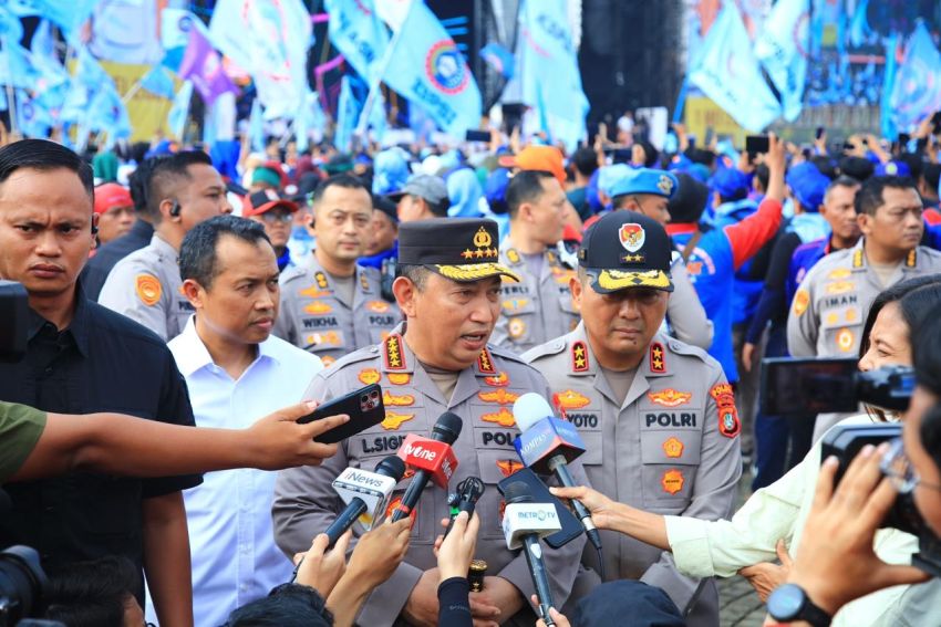 Hadiri Hari Buruh di Monas, Kapolri Tegaskan Beri Pengamanan-Pelayanan Maksimal May Day