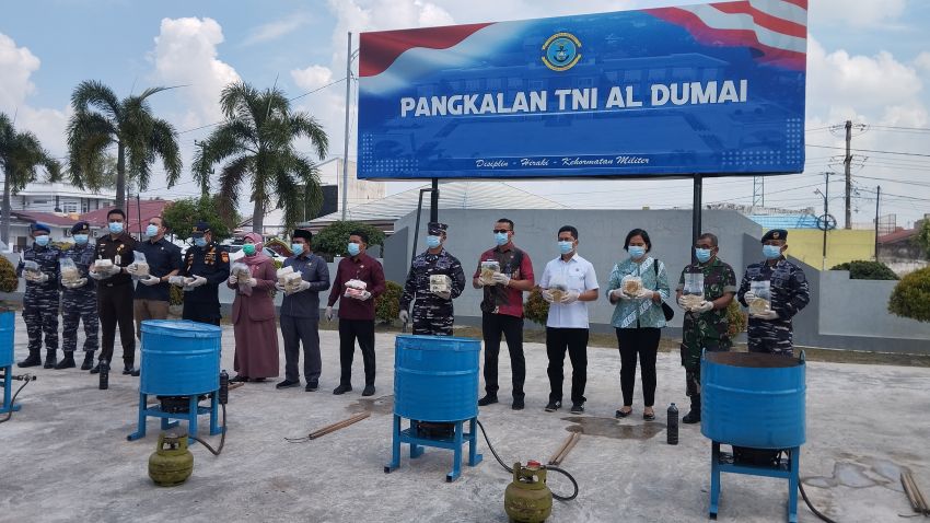 Empat Tungku Rebus 48,54 Kg Sabu Tangkapan Lanal Dumai