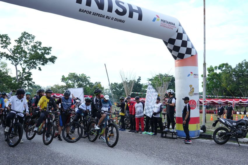 Semarak HON, Kilang Pertamina Dumai Gelar Fun Bike untuk Hidup Sehat