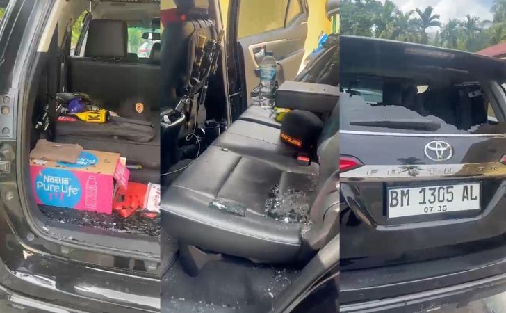 Dampak Pembakaran PETI, Mobil Kapolres Kuansing dan Forkopimda Dirusak Massa