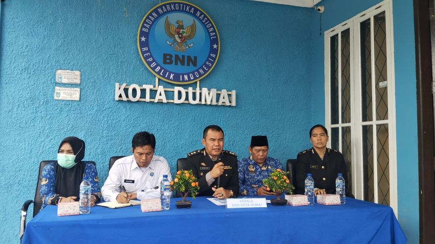 Kurun Waktu 2025, BNN Dumai Tes Urine 2.506 Orang 18 Orang Direhabilitasi