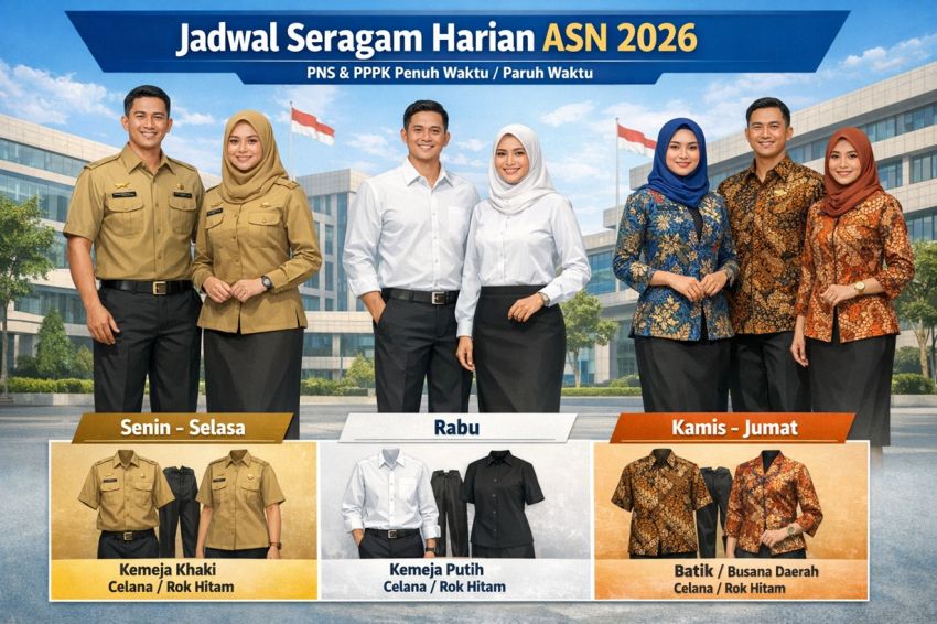 Ini Seragam Baru ASN 2026, Berlaku untuk PNS, dan PPPK