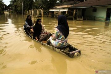 Penuturan Rini Menerobos Banjir di Aceh Tamiang dengan Mendayung Perahu 2 Jam