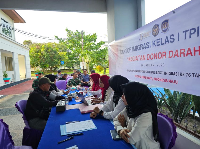 HBI ke-76 Imigrasi Dumai Gelar Donor Darah