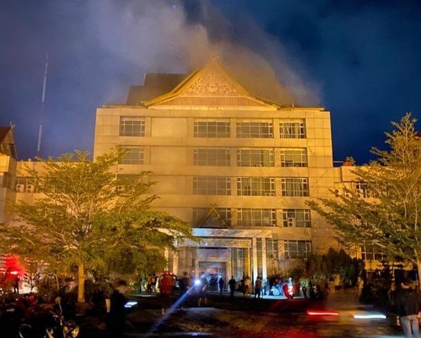 Sumber Kebakaran Kantor Bupati Inhil dari Ruang Bagian Kesra