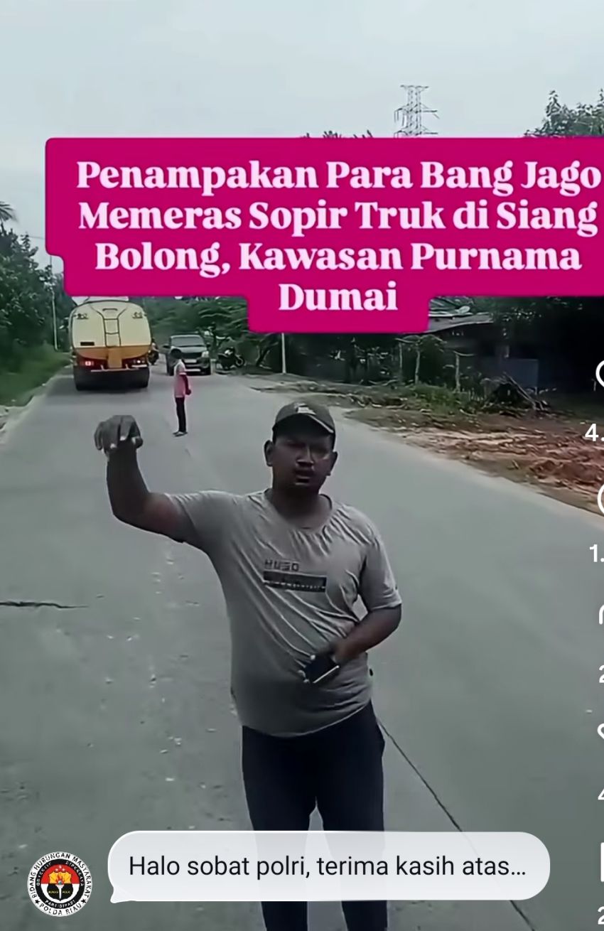 Aksi Pungli di Simpang Purnama Dumai Viral di Medsos, Ini Kata Polisi