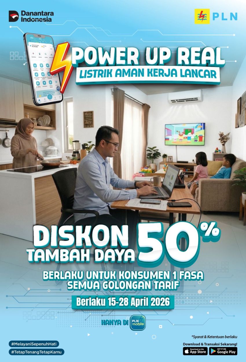 PLN Kembali Hadirkan Promo &ldquo;Power Up Real&rdquo;, Diskon Tambah Daya 50%