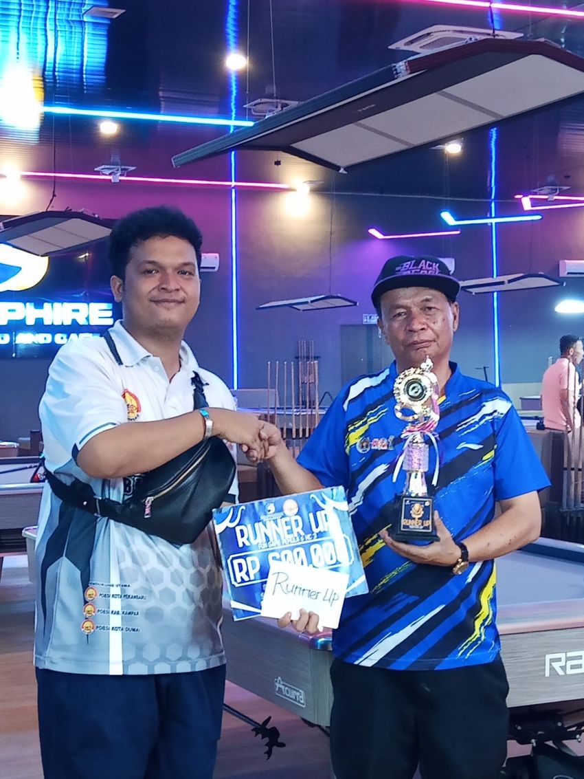 Riki Hutagalung Juara Runner-up Billiard