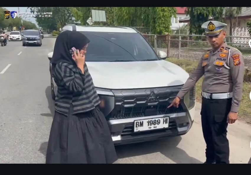 Razia TNKB tak Sesuai Spesifikasi, Satlantas Polres Dumai Tindak Tiga Kendaraan