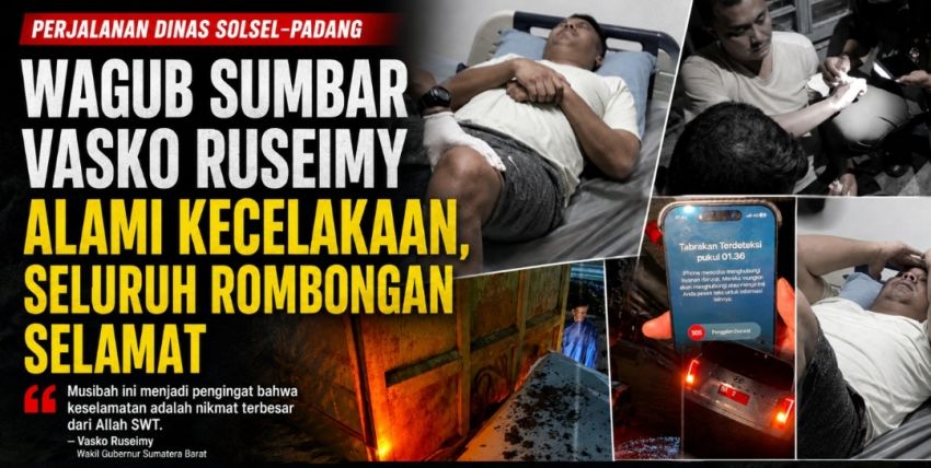 Usai Perjalanan dari Solok ke Padang, Wagub Sumbar Kecelakaan Nabrak Truk