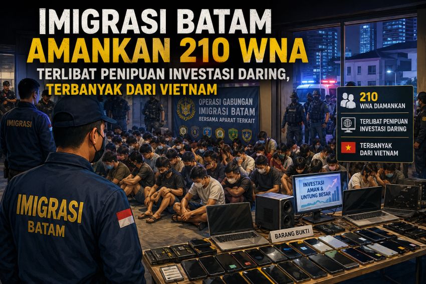 Terlibat Penipuan Investasi Daring, 210 WNA Diamankan Imigrasi