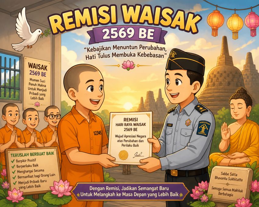 Rutan Dumai Usulkan 6 Napi Menerima Remisi Waisak  2569 BE Tahun 2026
