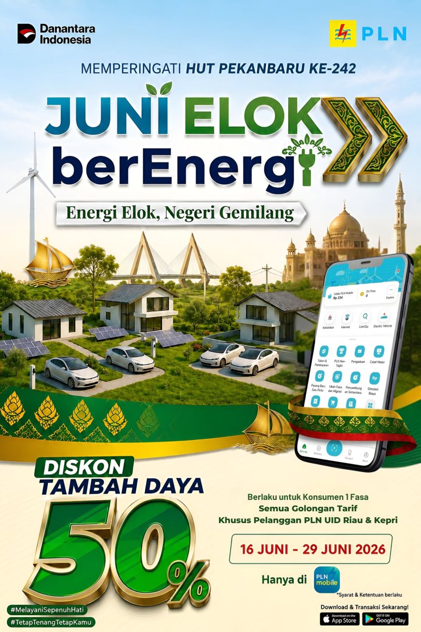 PLN UID Riau dan Kepri Hadirkan Promo Tambah Daya Diskon 50 Persen