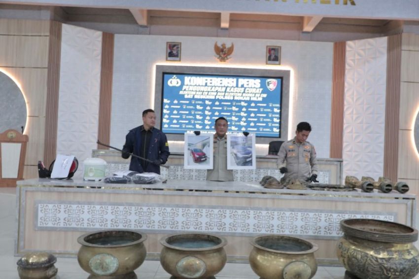 Maling Kuningan Kelenteng di Bagansiapi-api Pelaku Ditangkap di Kontrakan Dumai