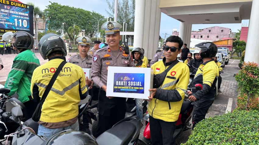 Polres Dumai Salurkan Bantuan Sosial untuk Masyarakat