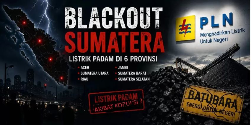 Pengungkapan Blackout Listrik se Sumatera Faktanya Terjadi Korupsi Batu Bara