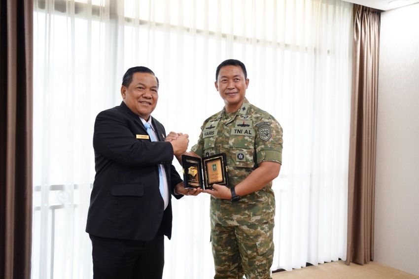 Danlanal Dumai Pamit ke Plt Gubri Jelang Pendidikan Pengembangan Karir