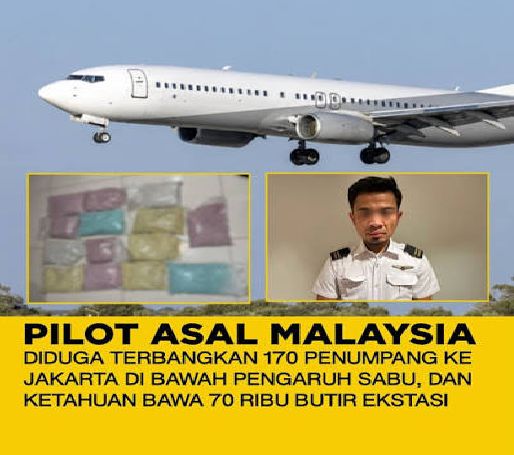 Diupah Rp220 Juta, Pilot Malaysia Selundupkan Ekstasi 70.114 Butir ke Indonesia