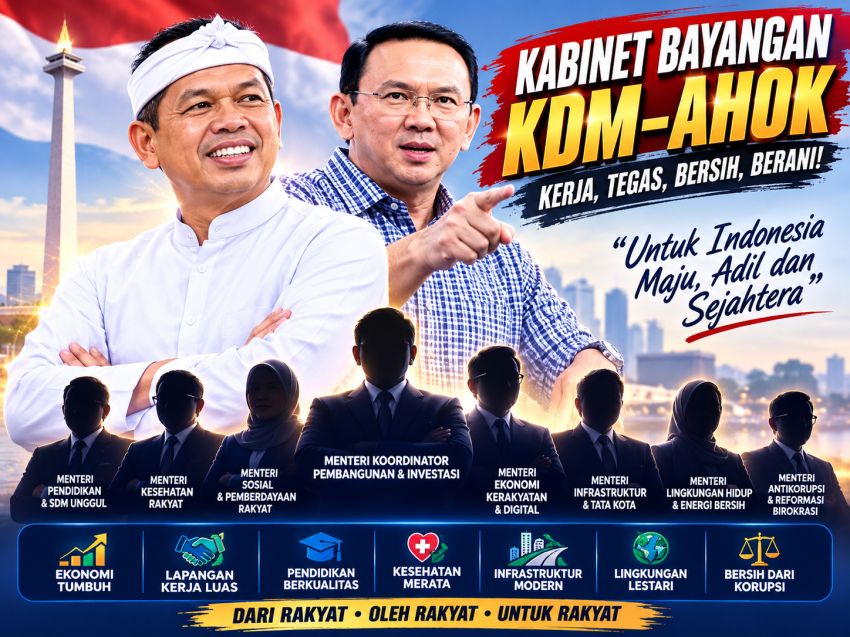 Heboh Kabinet Bayangan Pasangan Presiden-Wapres KDM-Ahok,