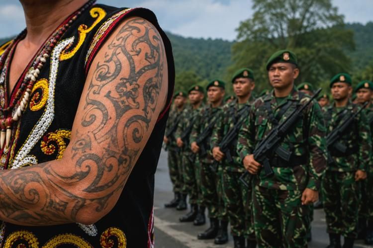 Warga Dayak Kalimantan Bisa Masuk TNI Walaupun Bertato