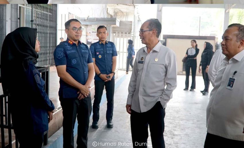 Evaluasi Layanan Pemasyarakatan, Sahli Kementrian Imipas Tinjau Rutan Dumai
