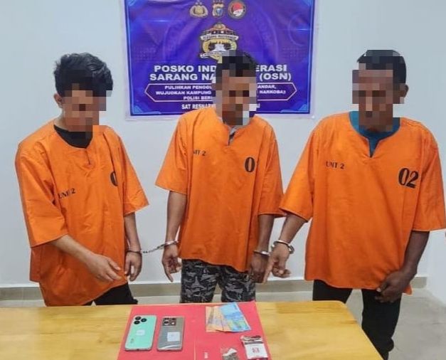 Razia Penginapan Cendana, Polisi Amankan Tiga Pelaku Narkoba