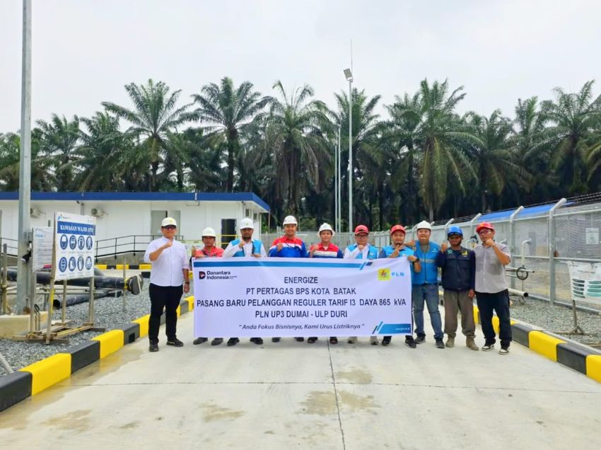Dukung Kemandirian Energi di Riau, PLN Pasok Listrik 865 kVA untuk Pertagas di Kota Batak